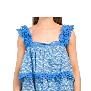 Eyelet blueprint shirt